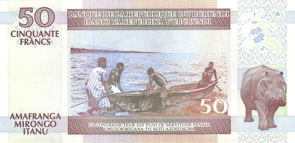 50 франков Бурунди 2007