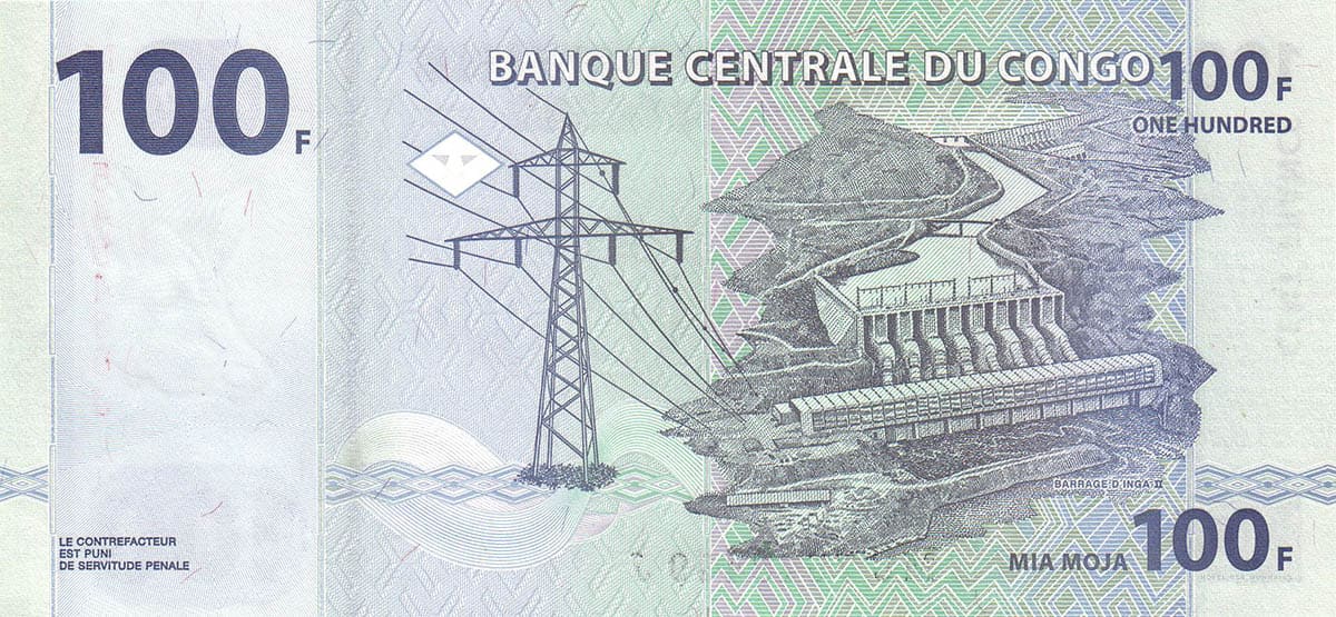 100 франков  Конго 1997
