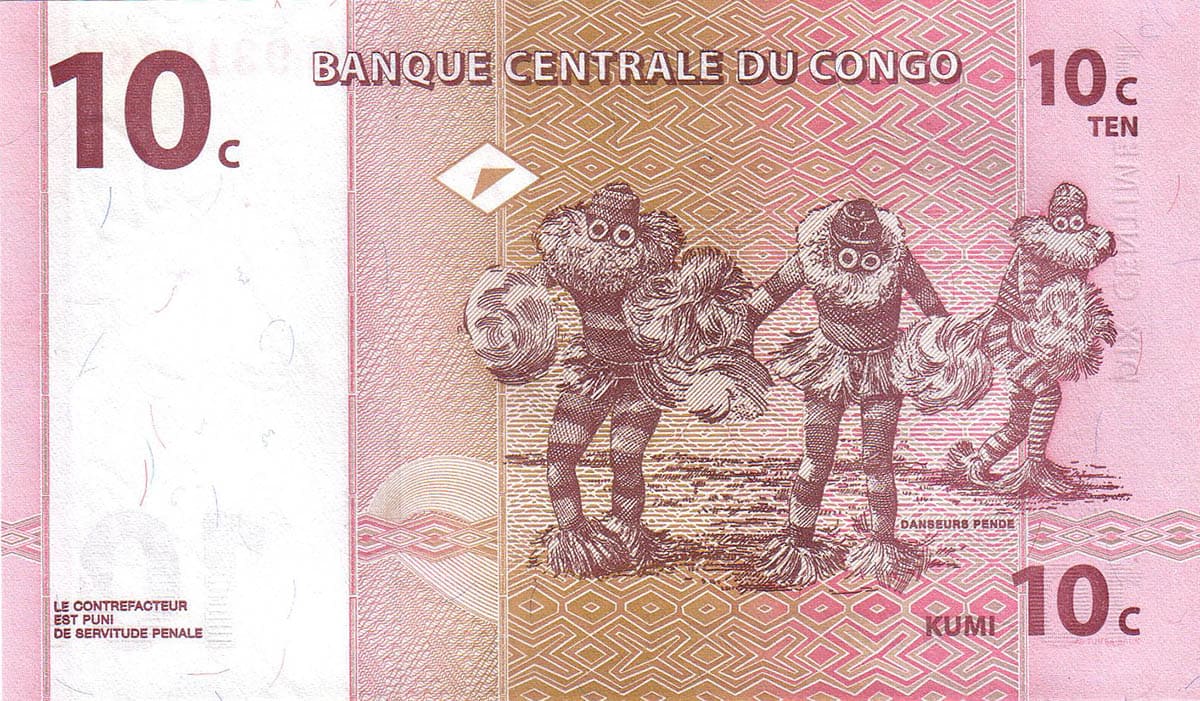 10 сантим  Конго 1997