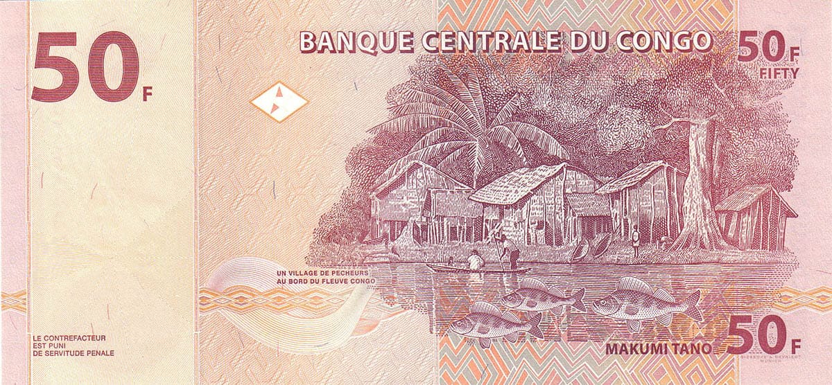 50 франков  Конго 1997