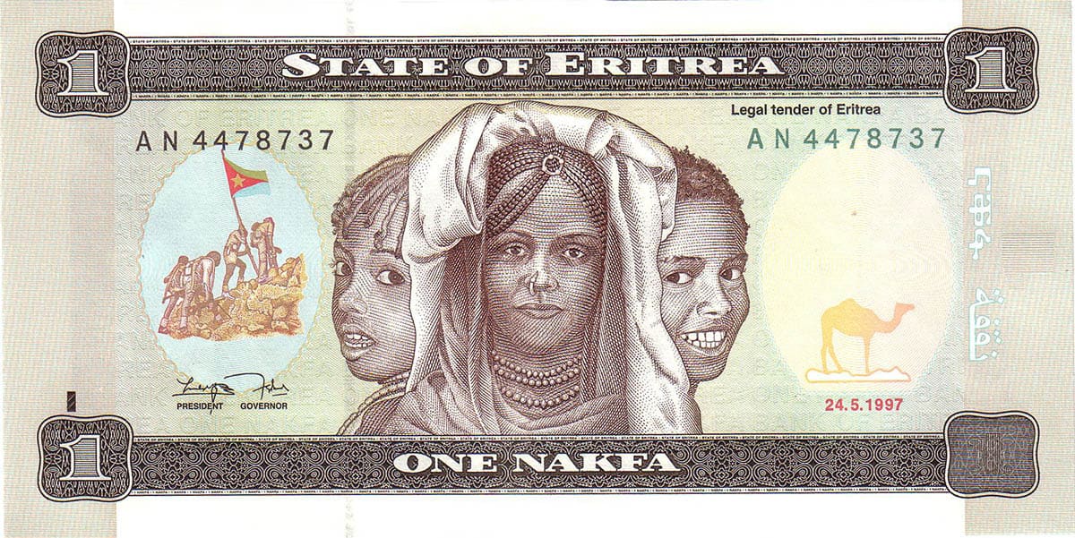 1 накфа Эритреи 1997