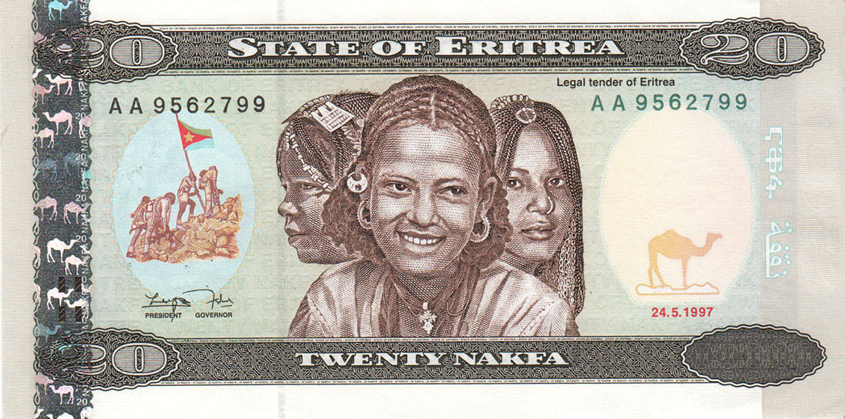 20 накфа Эритреи 1997