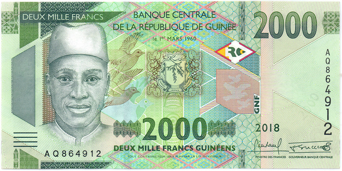 2000 франков Гвинеи 2018