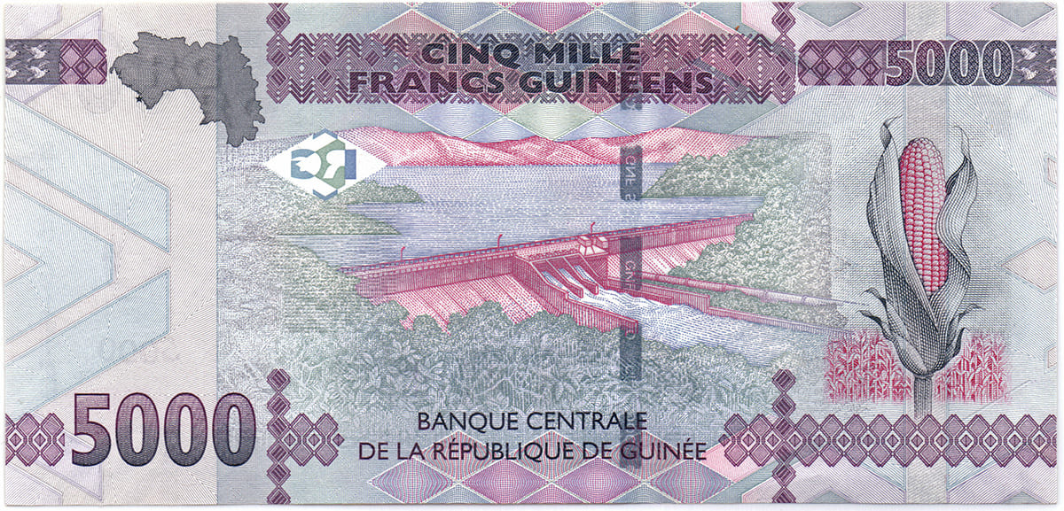 5000 франков Гвинеи 2015
