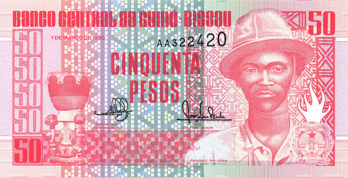 50 песо Гвинея-Биссау 1990