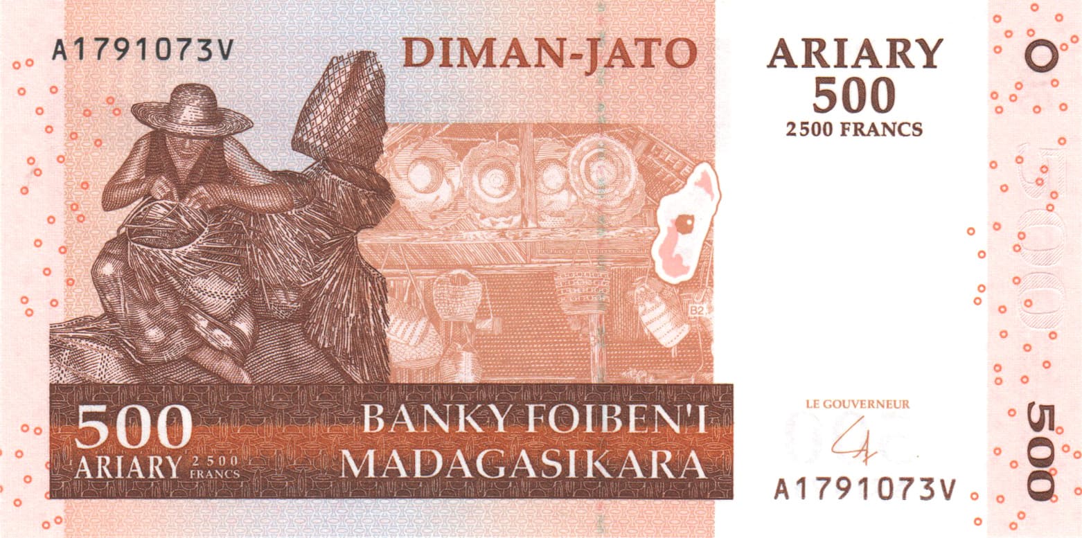 500 ариари  Мадагаскара 2004