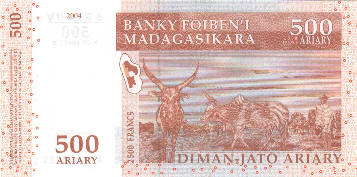 500 ариари  Мадагаскара 2004