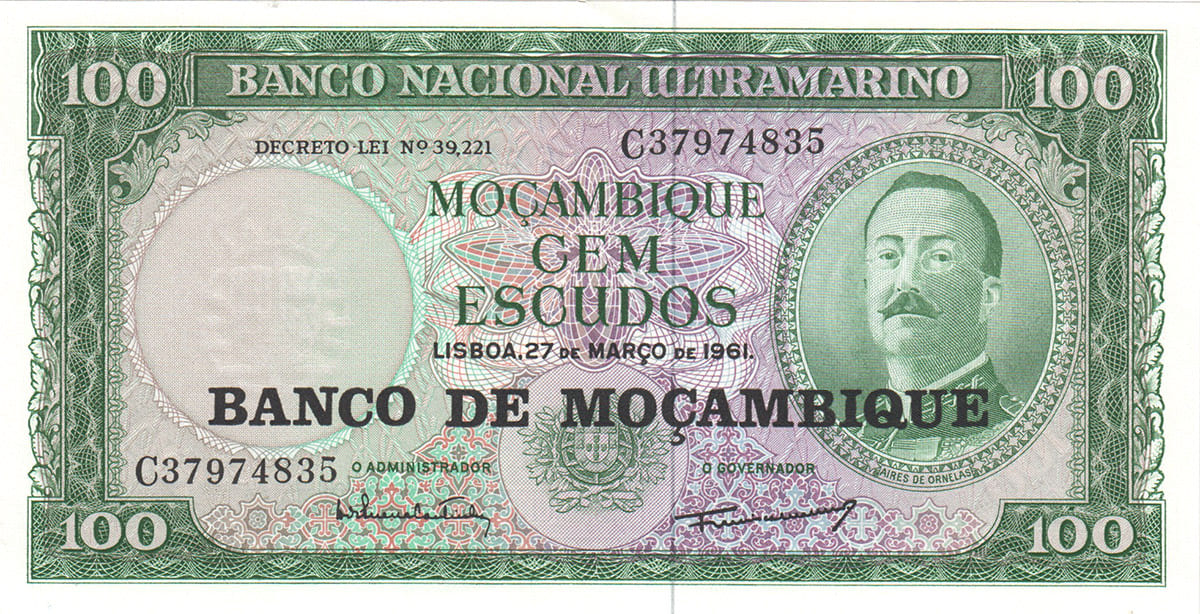 100 эскудо  Мозамбика 1976