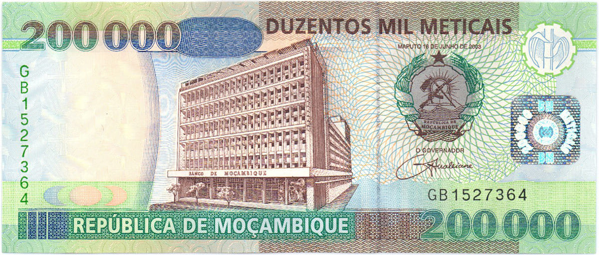 200 000 метикалов  Мозамбика 2003