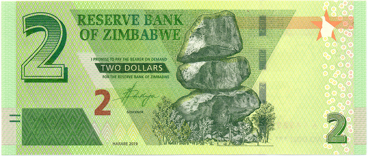 2 доллара Зимбабве 2019