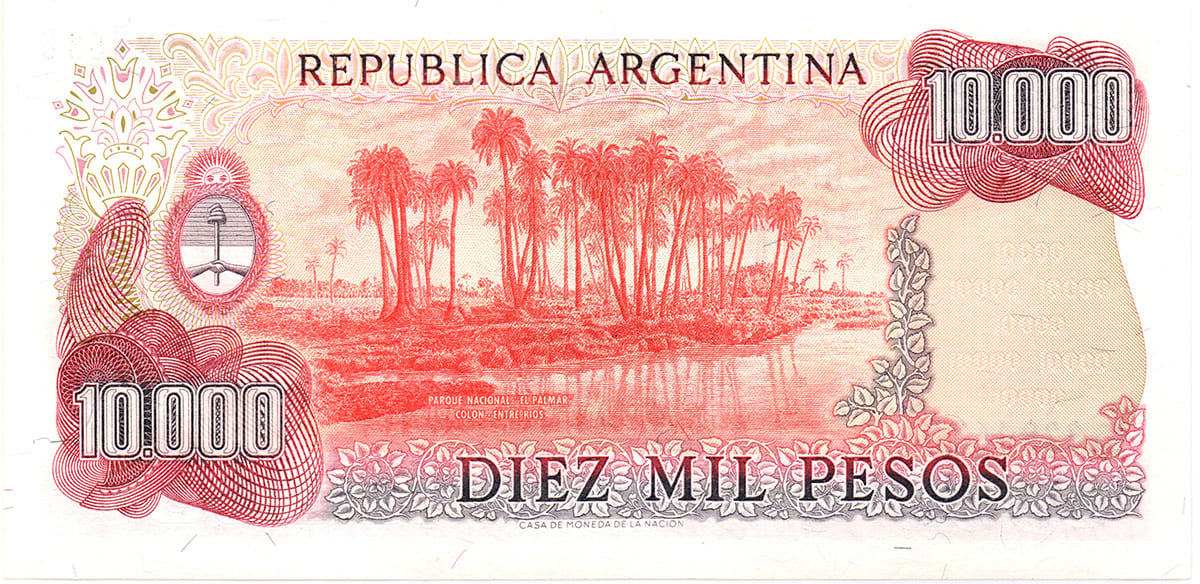 10 00 песо Аргентины 1976
