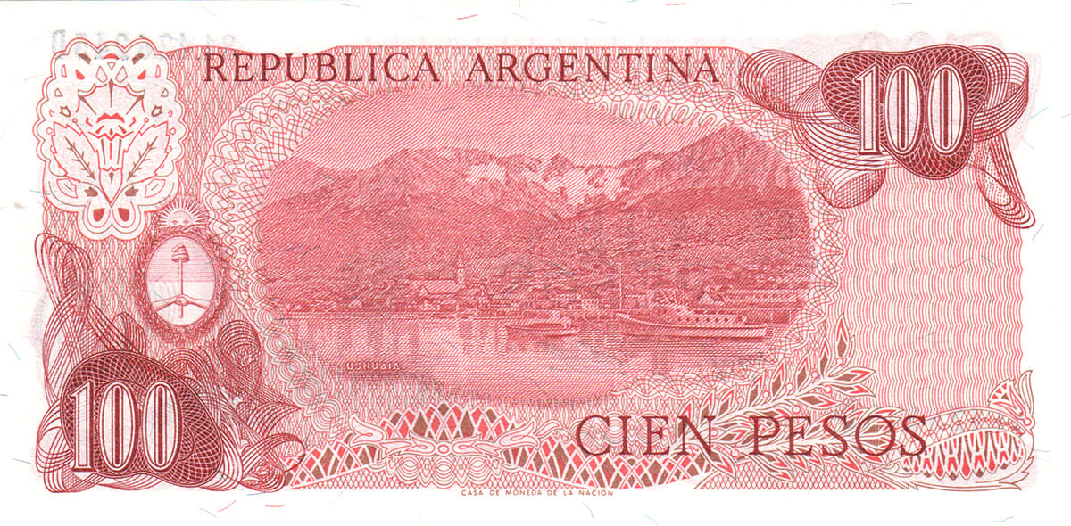 100 песо Аргентины 1976