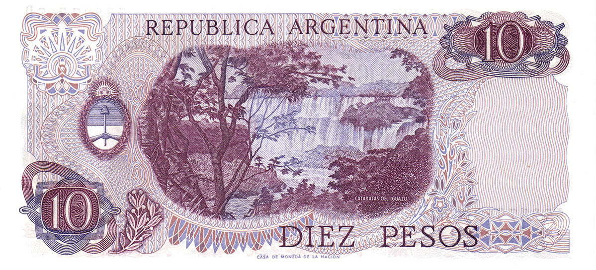 10 песо Аргентины 1976