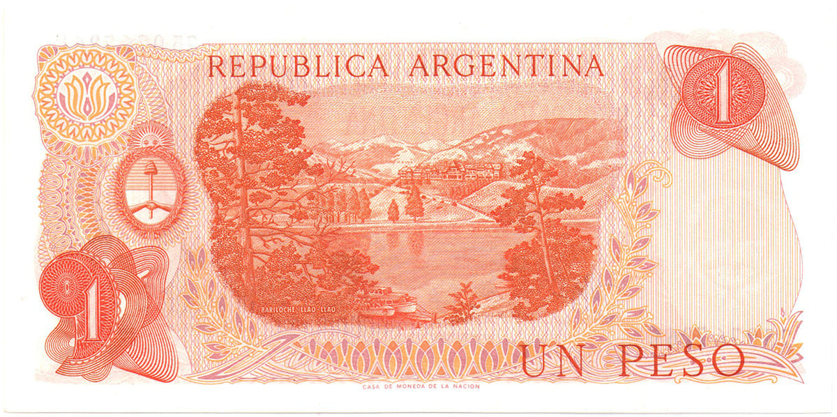 1 песо Аргентины 1970