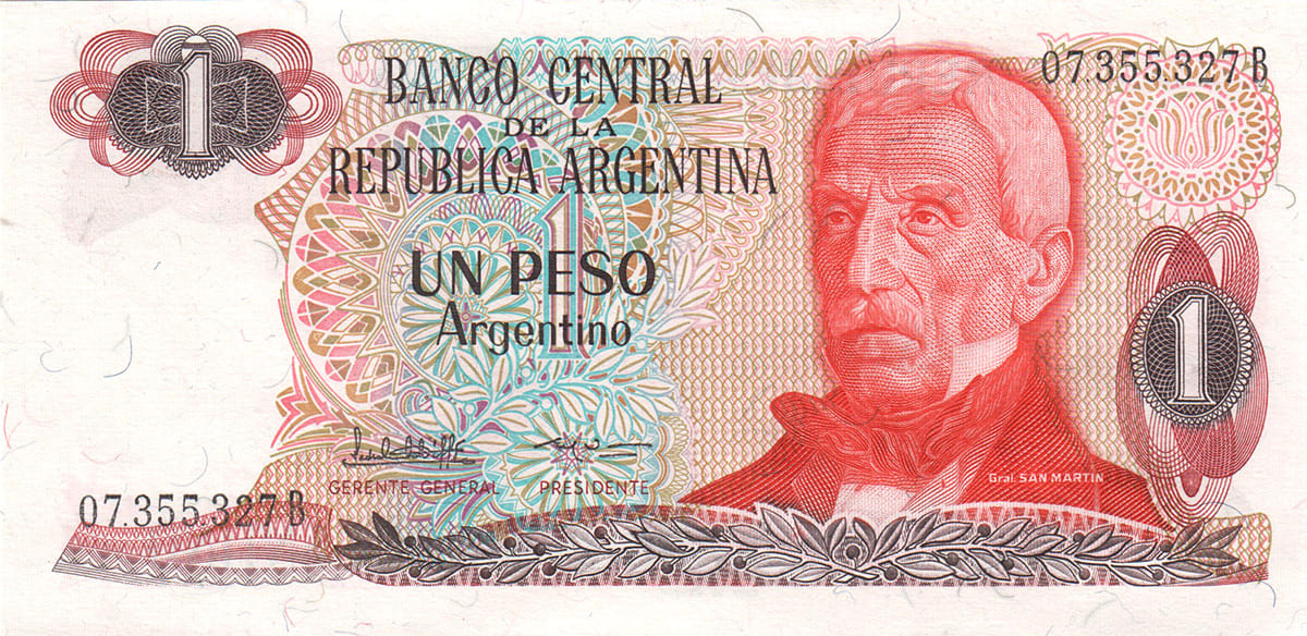 1 песо Аргентины 1983