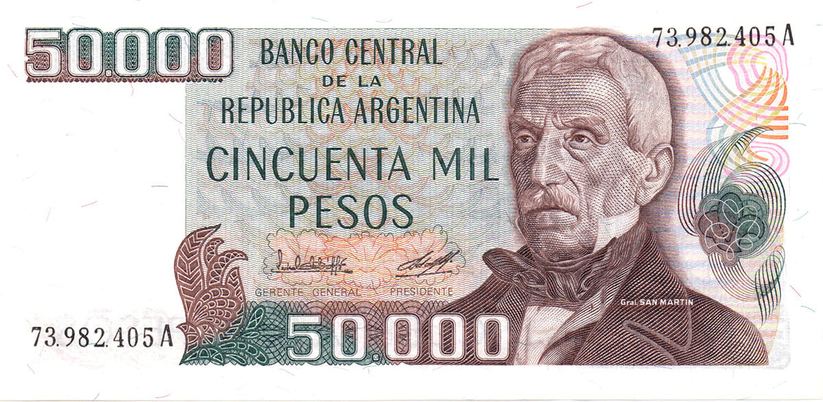 50 000 песо Аргентины 1979