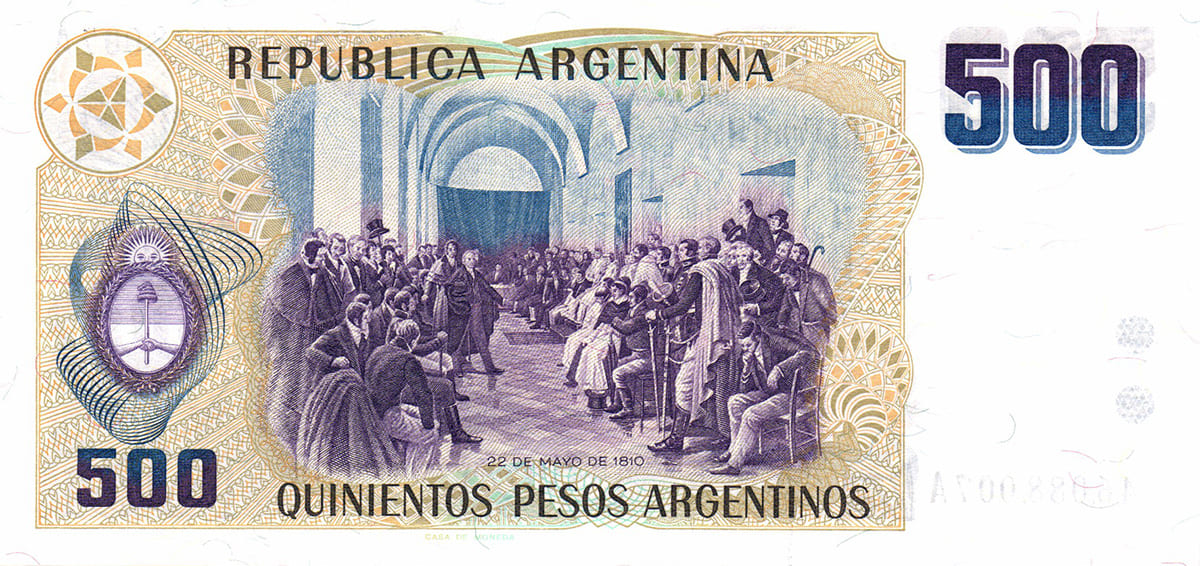 500 песо Аргентины 1984