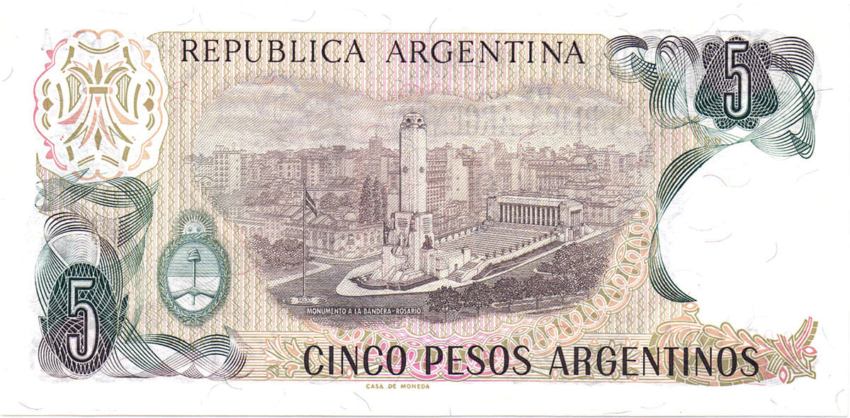 5 песо Аргентины 1983