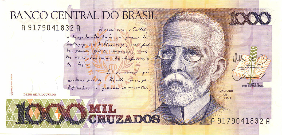 1000 крузадо Бразилии 1988