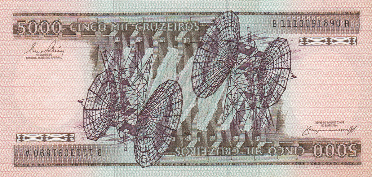 5000 крузейро Бразилии 1985