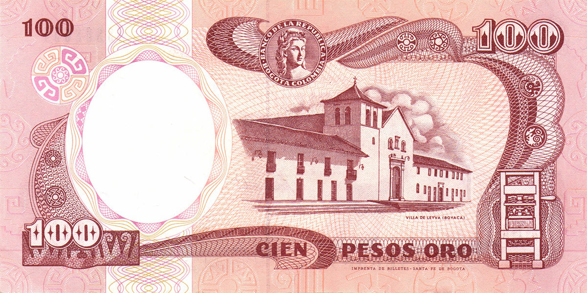 100 песо Колумбии 1991