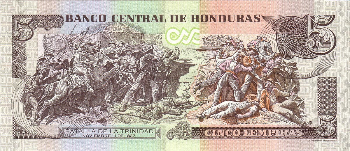5 лемпир Гондураса 2008