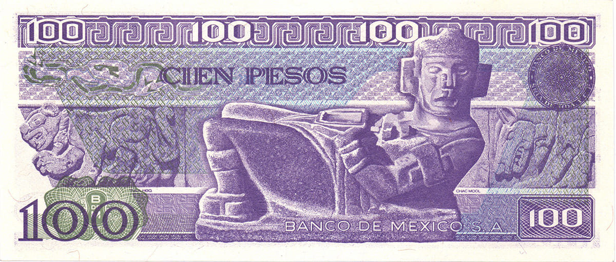 100 песо Мексики 1981