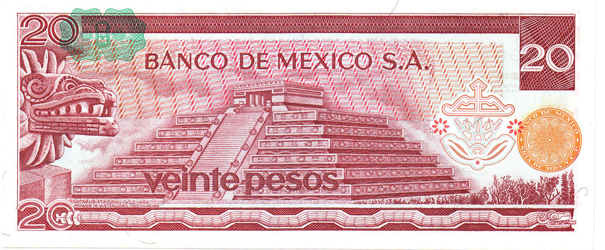 20 песо Мексики 1977