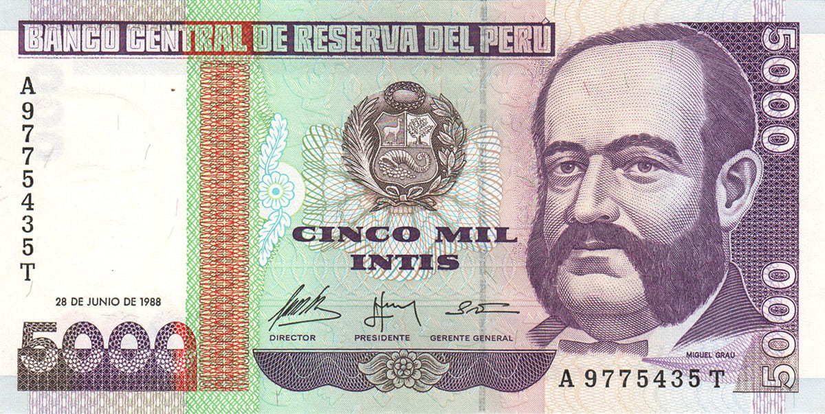 5000 инти Перу 1988