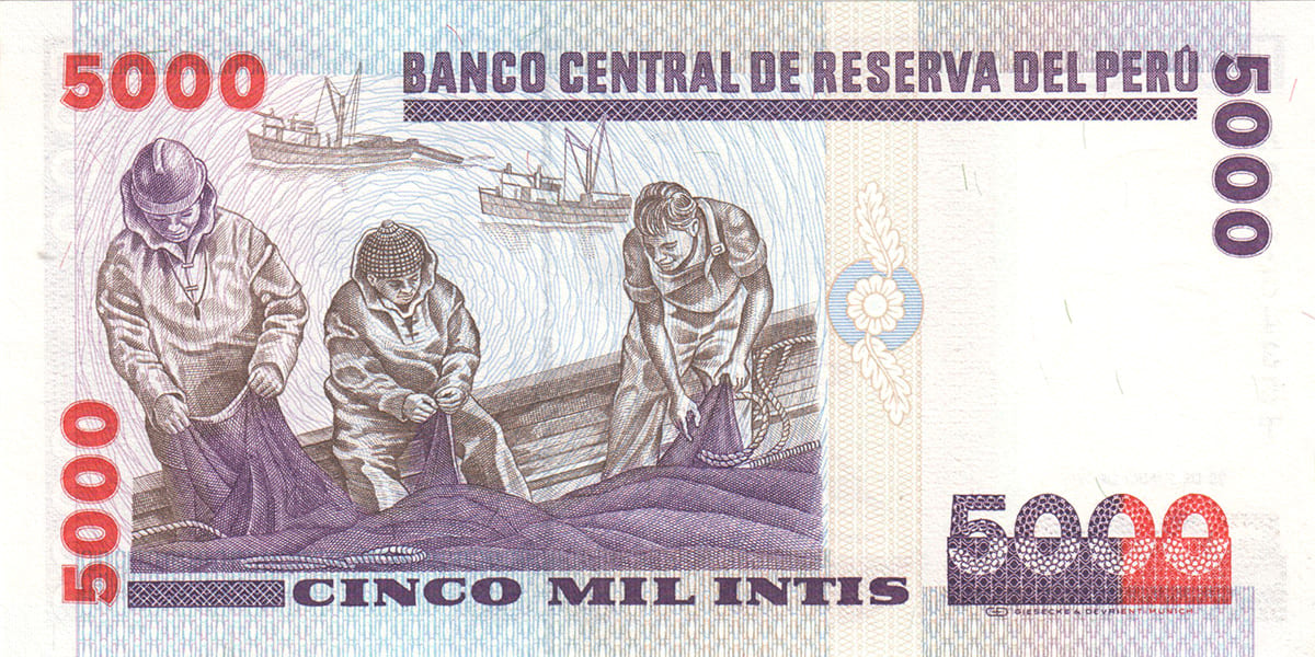 5000 инти Перу 1988