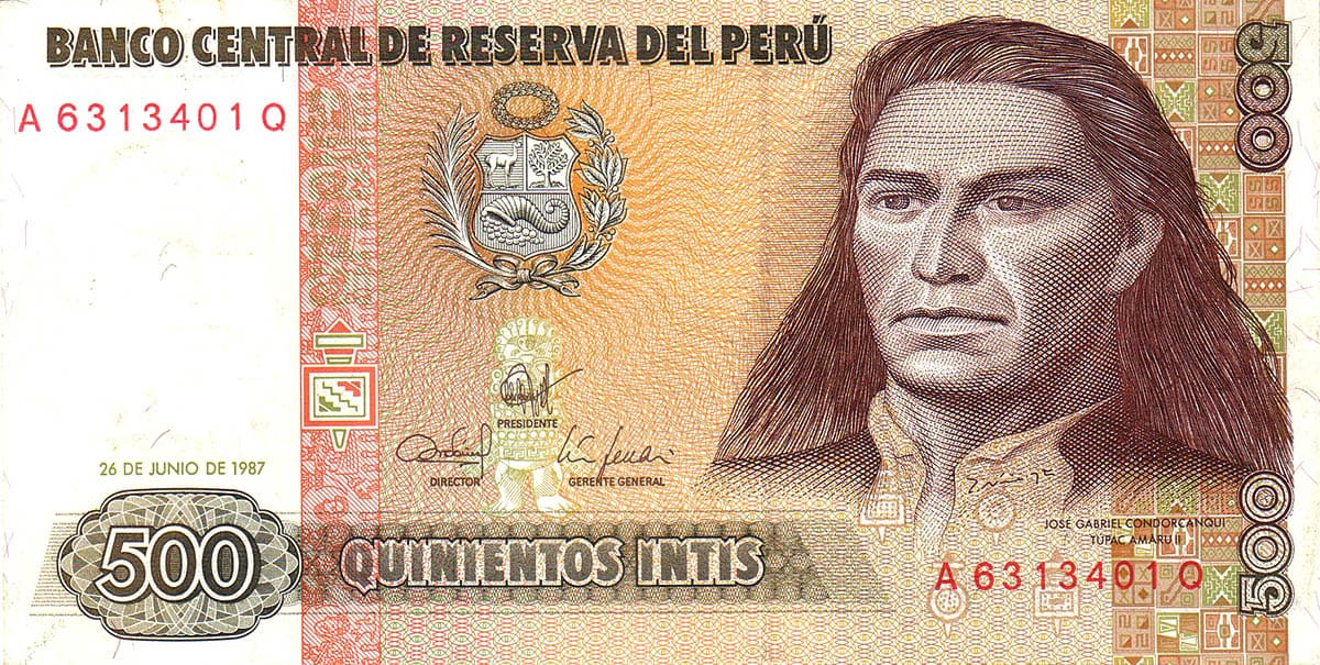 500 инти Перу 1987