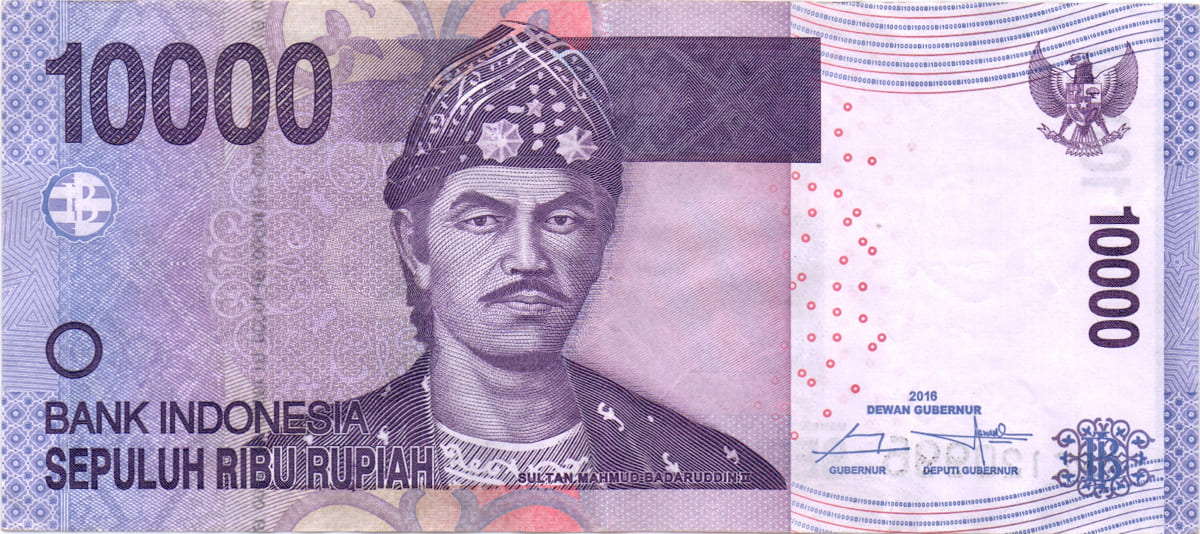 10 000 рупий Индонезии 2016