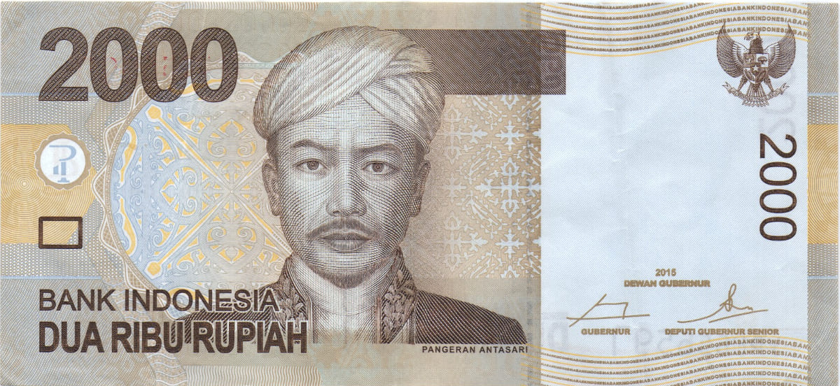 1000 рупий Индонезии 2015