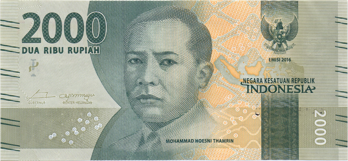 2000 рупий Индонезии 2016