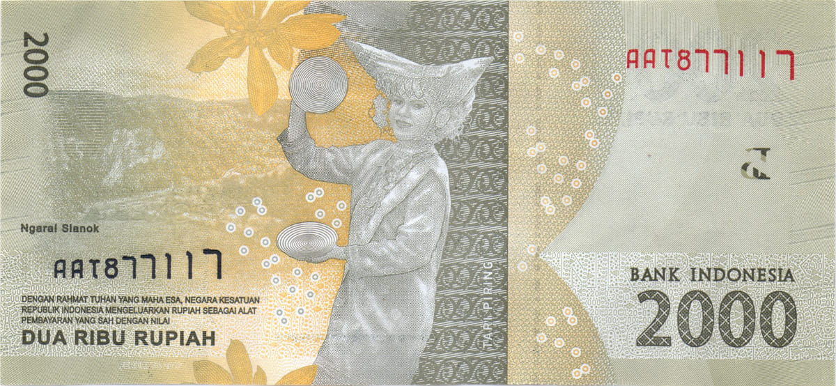 2000 рупий Индонезии 2016