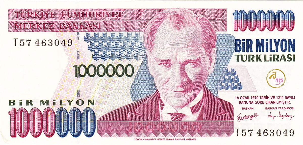 1 000 000 лир Турции 1995