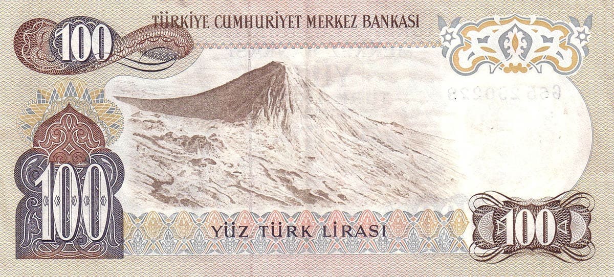 100 лир Турции 1972