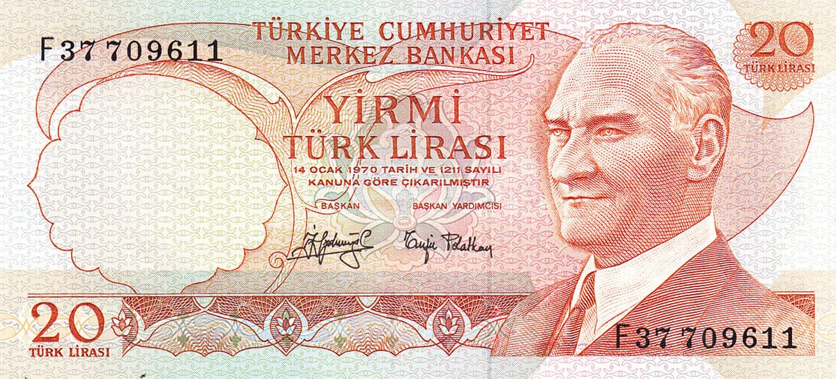 20 лир Турции 1974