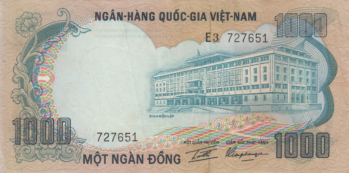 1000 донг Южного Вьетнама 1972