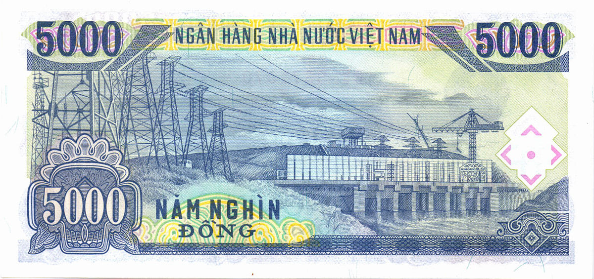 5000 донг Вьетнама 1991