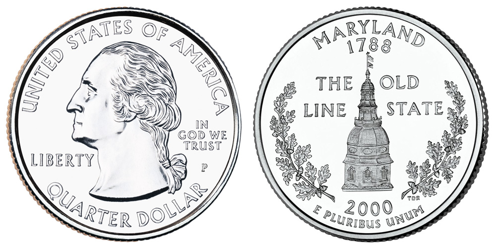25 центов США Мэриленд (2000)