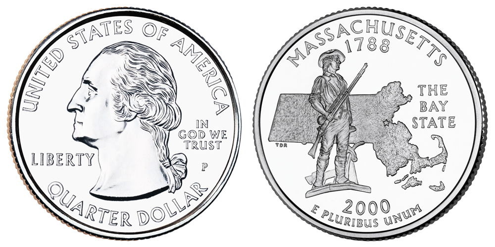 25 центов США Массачусетс (2000)