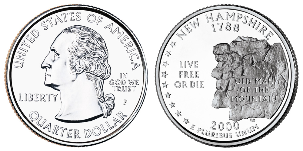 25 центов США Нью-Гэмпшир (2000)