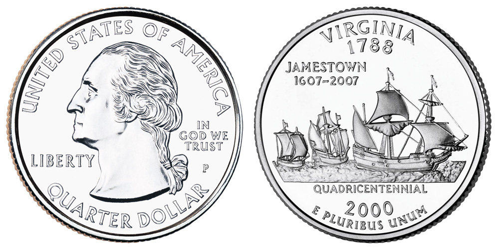 25 центов США Вирджиния (2000)