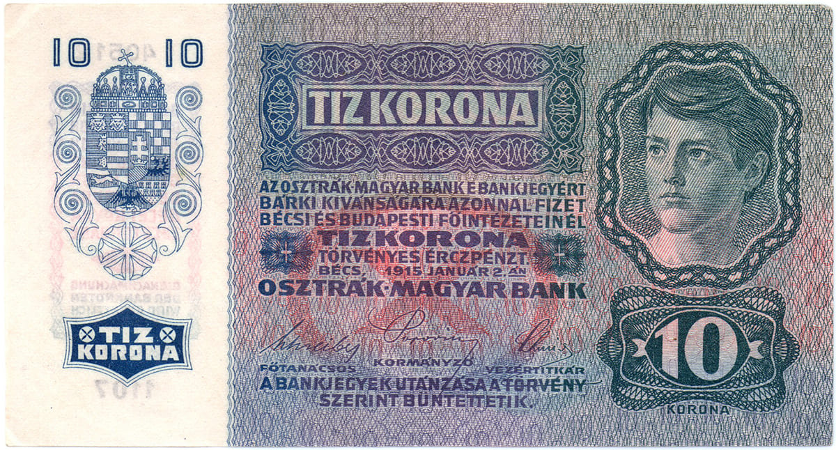 10 крон Австро-Венгрии 1915 10 крон Австро-Венгрии 1915