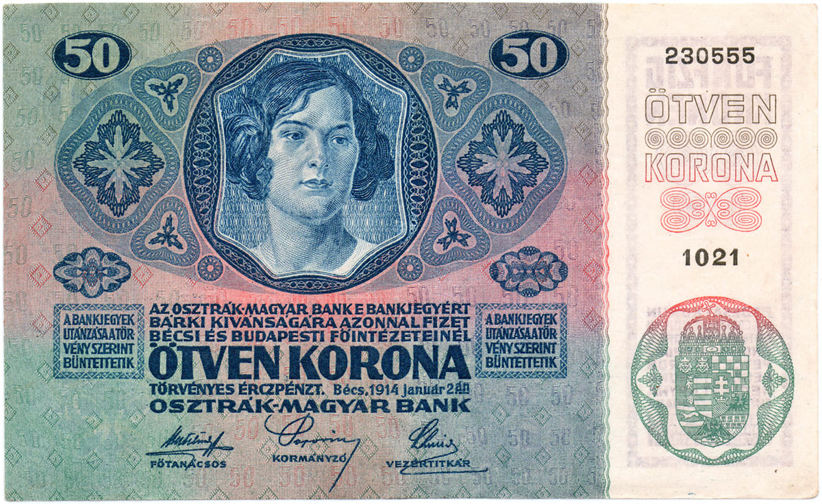 50 крон Австро-Венгрии 1914 50 крон Австро-Венгрии 1914