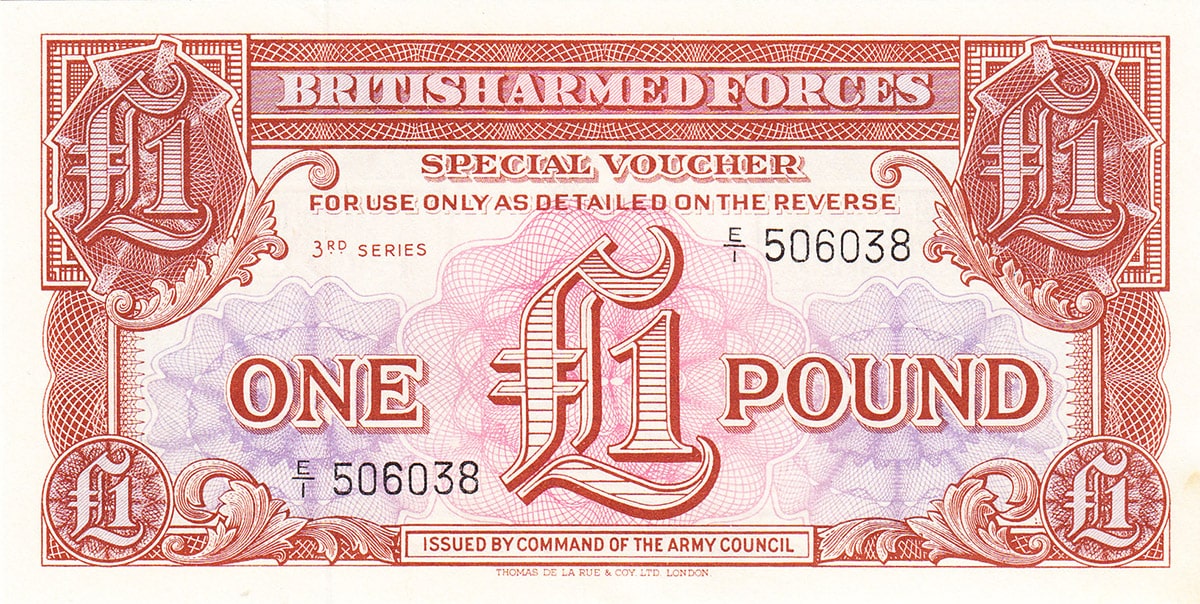 1 фунт 1956. Вооруженные силы Великобритании