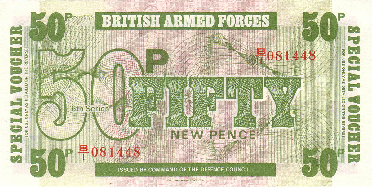 50 новых пенсов 1972. Вооруженные силы Великобритании