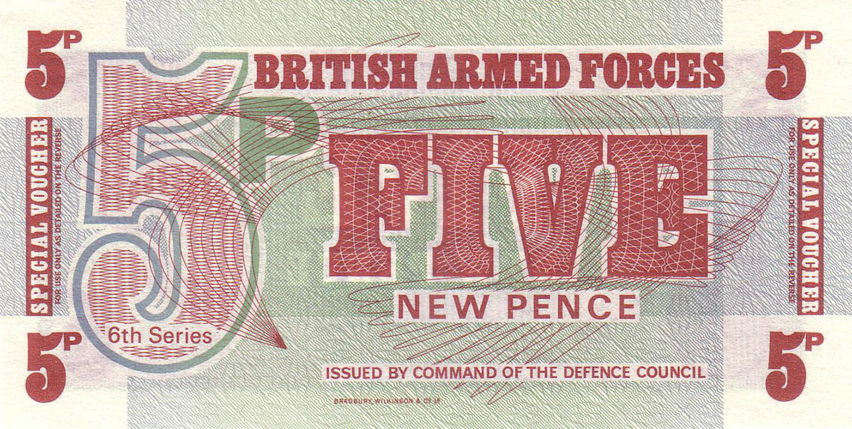 5 новых пенсов 1972. Вооруженные силы Великобритании