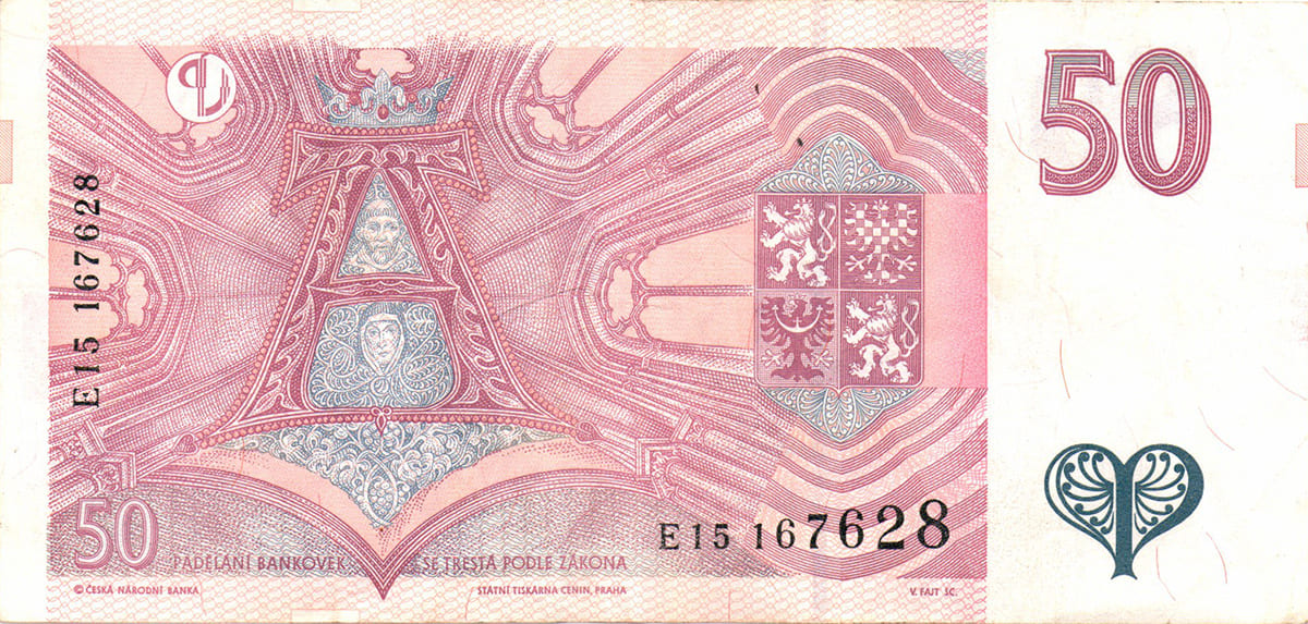 50 крон Чехии 1997